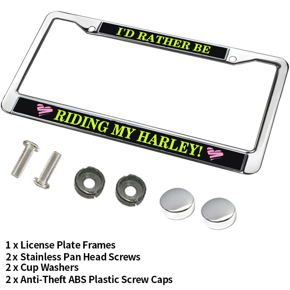 Motor Saying License Plate Frame Chrome US Flag Pride Easy Installation License Plate Frame Motor Car Lover License Plate Frame Loving Gift For Motor Lover