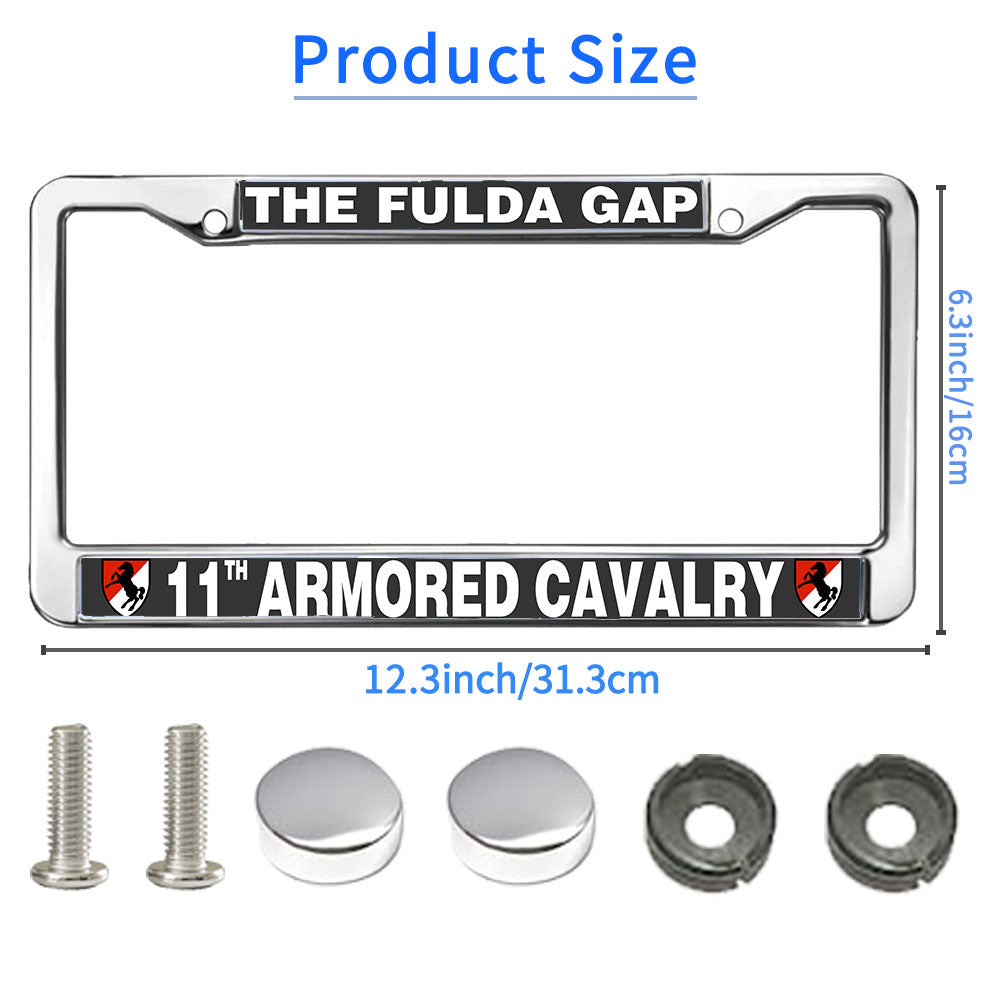 Armored Cavalry License Plate Frame Anti-Theft 11th Armored Cavalry Army Slim Design License Plate Frame US ACR Pride License Plate Frame Spiritual Gift For Cavalry Solider