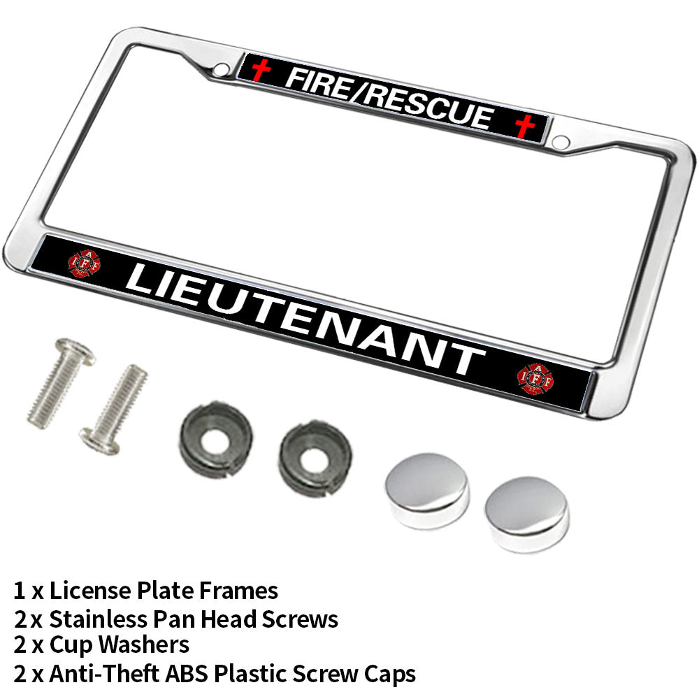 Firefighter License Plate Frame for Car Lovers Firefighter Pride Scratch-Resistant License Plate Frame Fire Rescue Power License Plate Frame Devoted Gift For Firefighter