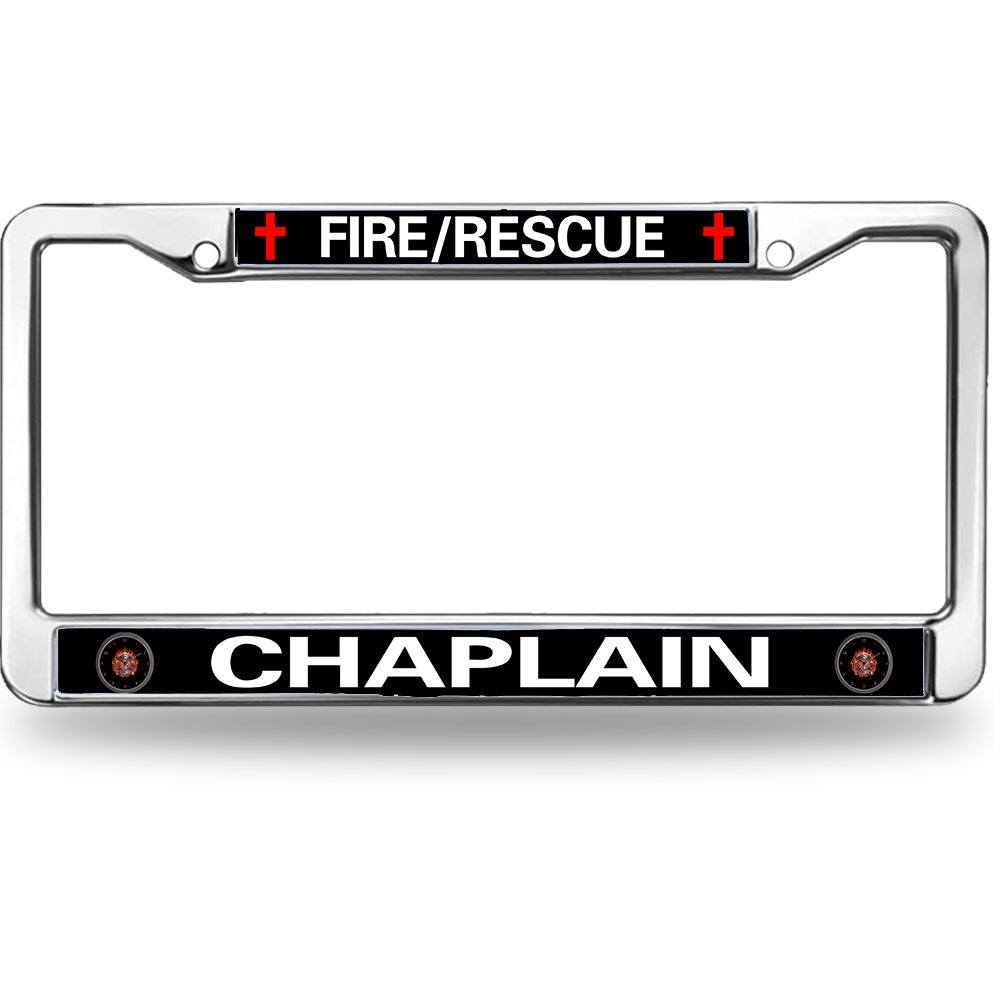 Firefighter License Plate Frame Inspirational Fire Rescue Chaplain Scratch-Resistant License Plate Frame Fireman Superhero License Plate Frame Thankful Gift For Firefighter