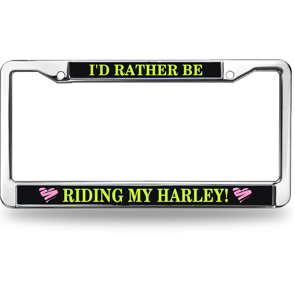 Motor Saying License Plate Frame Chrome US Flag Pride Easy Installation License Plate Frame Motor Car Lover License Plate Frame Loving Gift For Motor Lover
