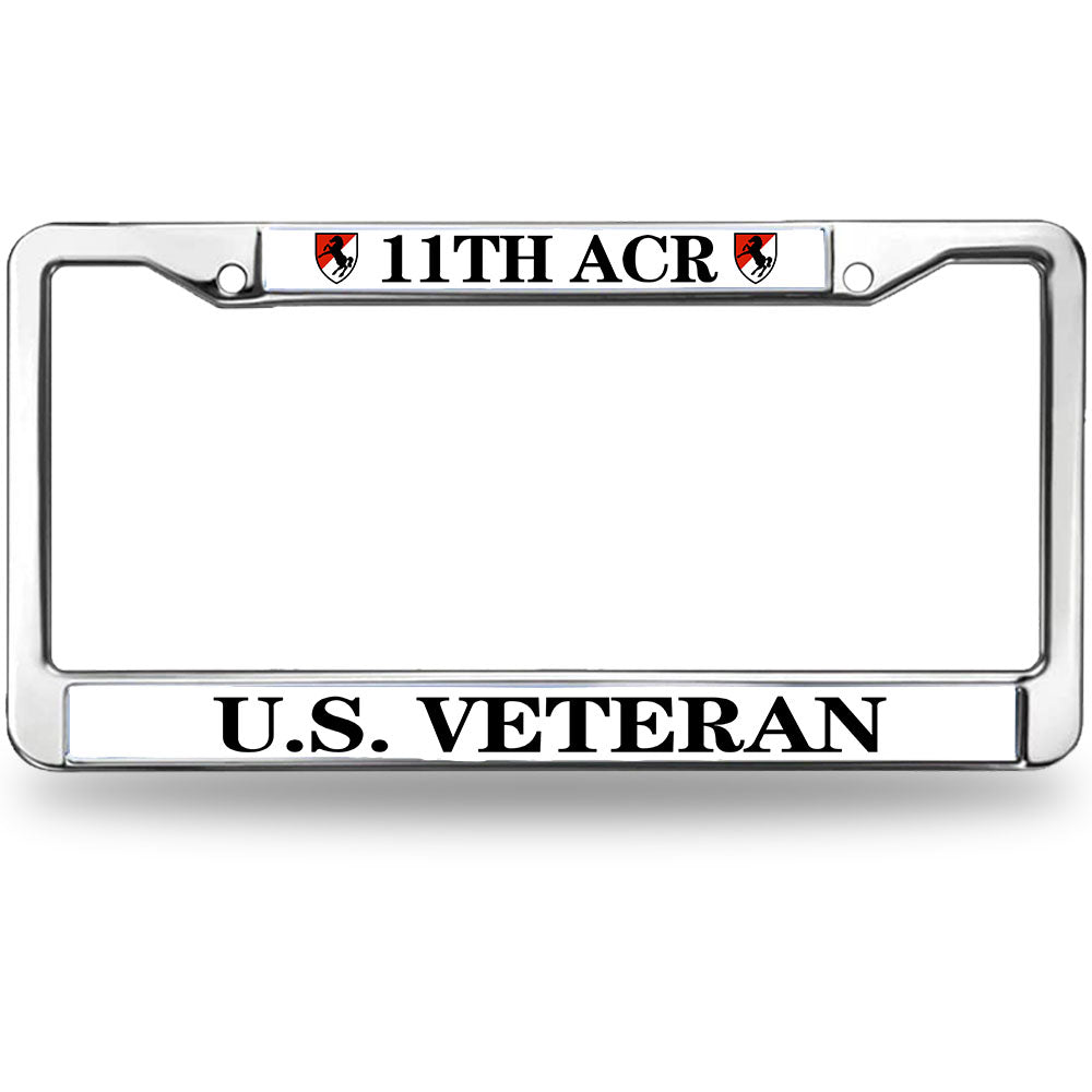Armored Cavalry License Plate Frame Patriotic 11th ACR US Veteran Rust-Proof License Plate Frame Armored Cavalry Army License Plate Frame Thankful Gift For Cavalry Solider