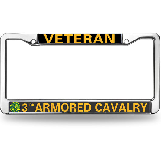 US Army Flag License Plate Frame for Thanksgiving 3rd Armored Cavalry Vet Weather-proof License Plate Frame US Army USA Flag License Plate Frame Devoted Gift For Army Solider