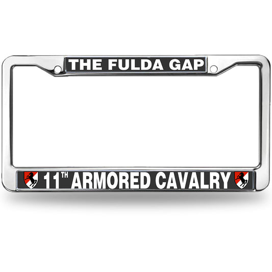 Armored Cavalry License Plate Frame Anti-Theft 11th Armored Cavalry Army Slim Design License Plate Frame US ACR Pride License Plate Frame Spiritual Gift For Cavalry Solider