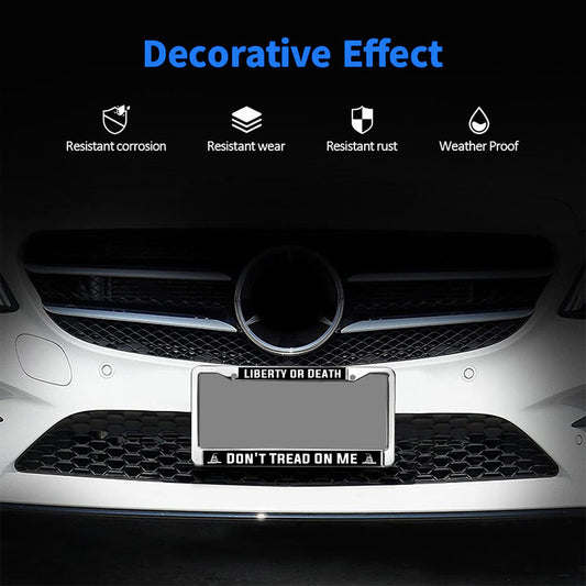Liberty Spirit License Plate Frame for Christian People Christian Liberty Quote License Plate Frame Military Christian saying Fade-resistant License Plate Frame with Screws Caps